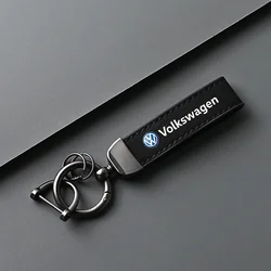 Car Suede Keychain Fashion Keyring Metal Alloy Car Badge Key Chain For VW Volkswagen Jetta Golf Polo Beetle CC EOS GTI Passat