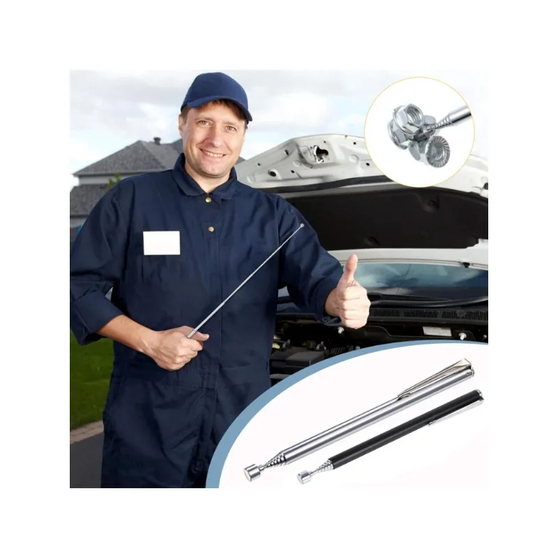 

Magnetic pick-up tool, retractable pick-up stick, mini portable telescopic magnetic pen for picking up screws, nuts, and bolts