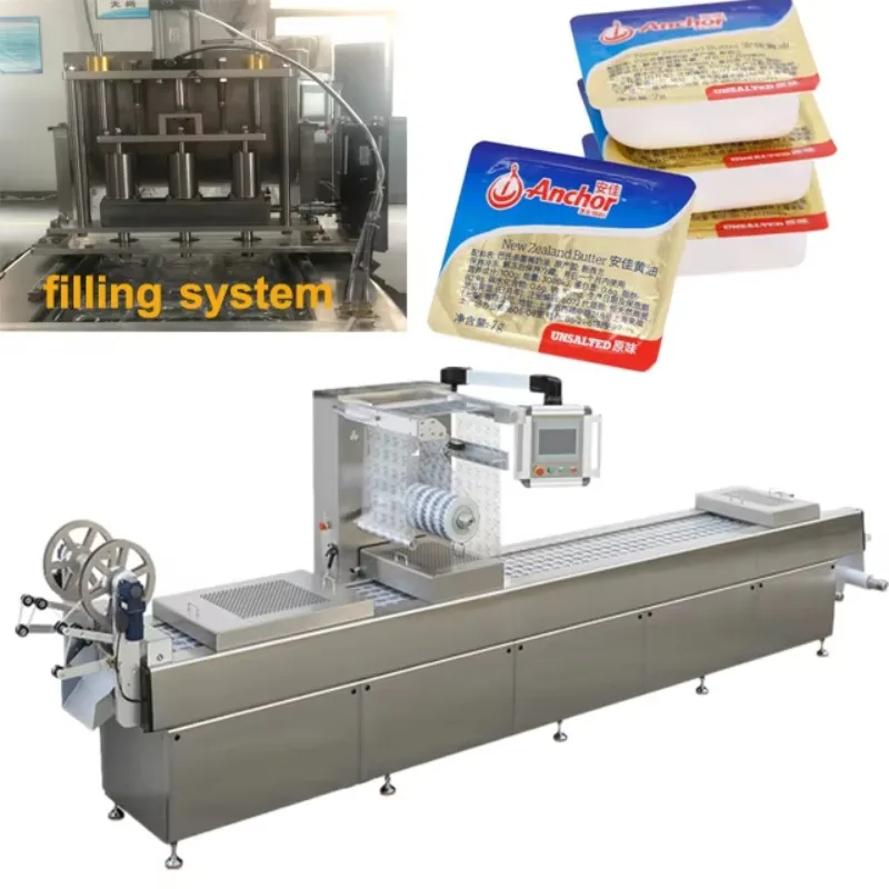 Automatic Thermoforming Vacuum Packer Rigid Film Modified Atmosphere Design Custom Stable Meat Food Tray Sealing Equipment
