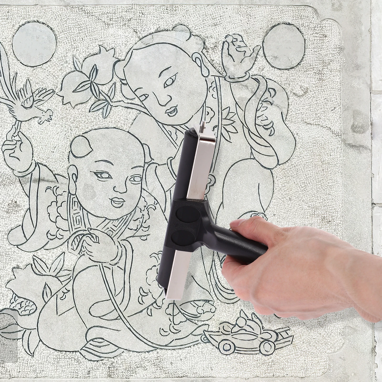 3Pcs Creative Printmaking Brayer Roller Set Ink Roller Handheld Printing Tools for Crafts