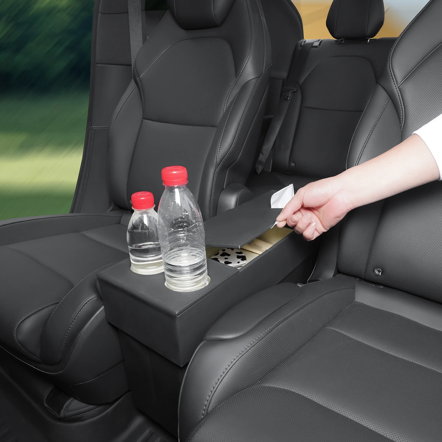 For 6-seater Tesla Model YL second row seat middle storage box, second row aisle storage box, 2 styles to choose from