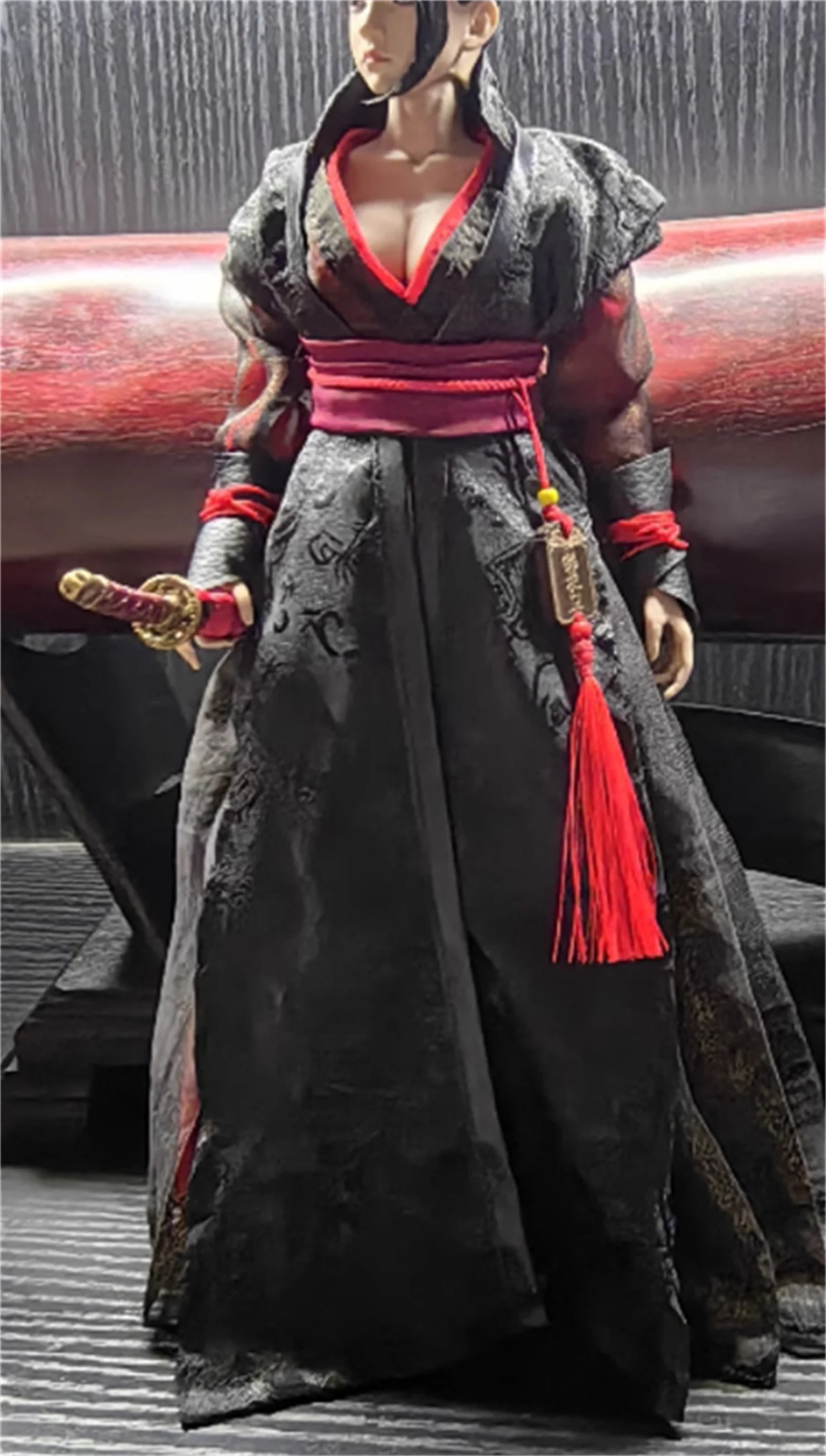 Gaun panjang 1/6 skala wanita Hanfu pakaian Cina rok kuno pakaian Model cocok 12 inci Action Figure menyesuaikan mainan