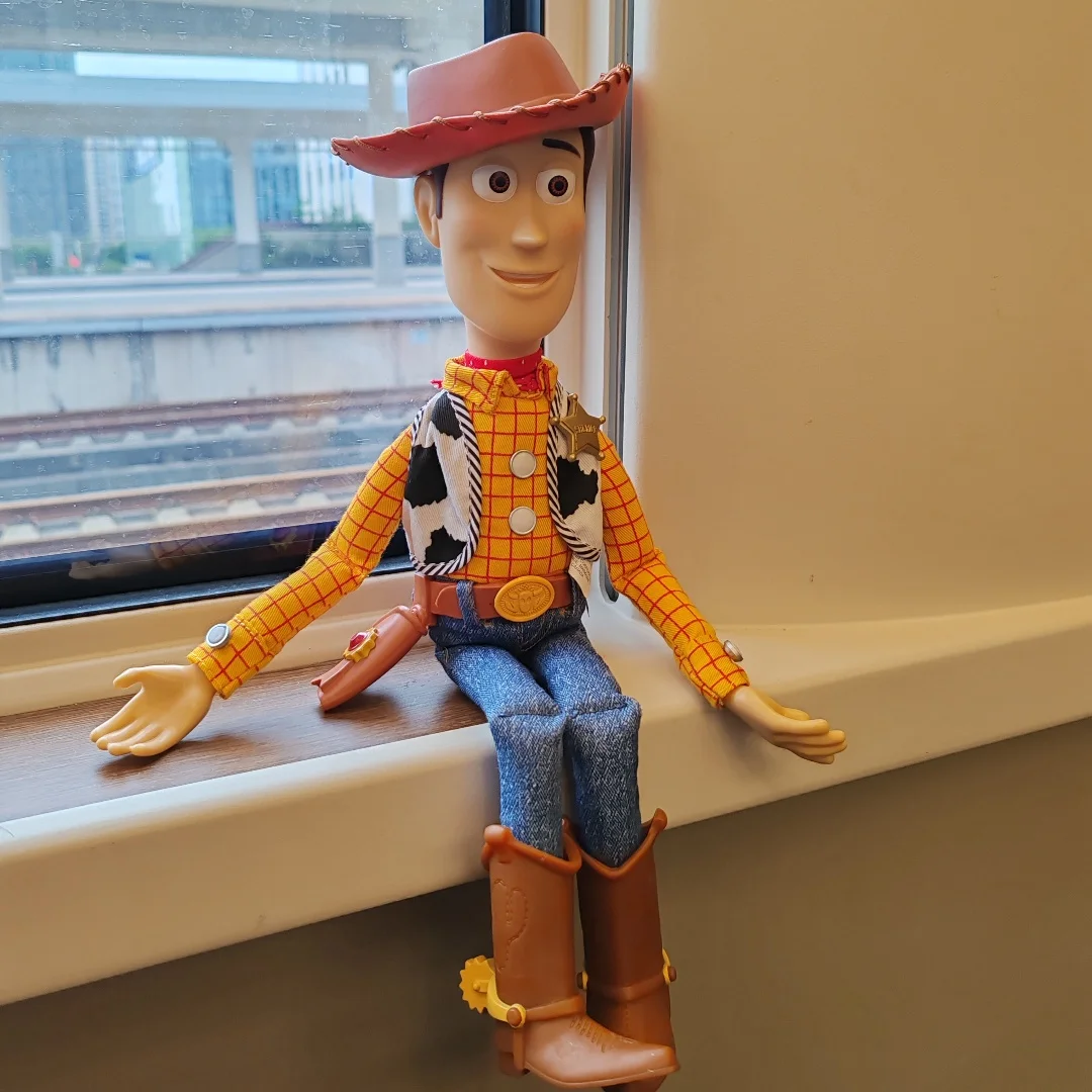 Disney Toy Story3 Woody Cable Pull Ring Produces Sound Interaction Puppet Toys Animation Master In Stock Kawaii