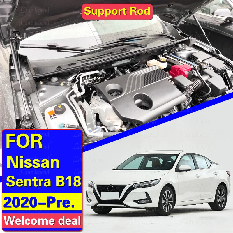 For Nissan Sentra B18 Bluebird Sylphy N16 2020-2023 Front Hood Bonnet Modify Gas Struts Lift Support Shock Damper Rods Spring