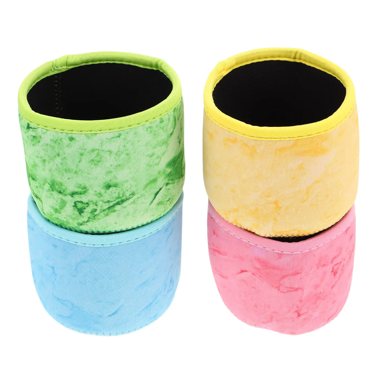 4Pcs Ice Cream Sleeve Neoprene Insulated Coffee Cup Sleeve Reusable Covers for Hot Cold Coffee Ice Pop Office