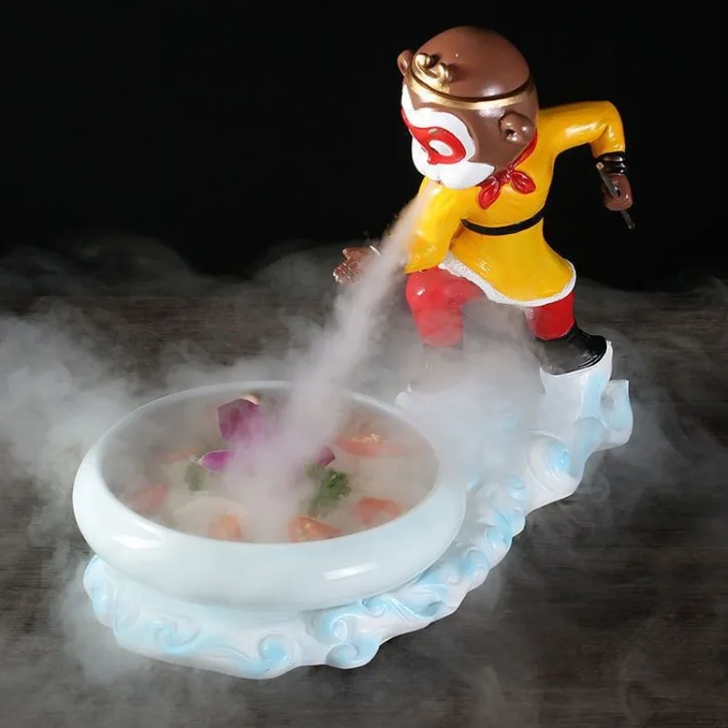 Picture 3: Hotel Atmosphere Dry Ice Tableware Sun Wukong Personalized Restaurant Plates Restaurant Creative Plates