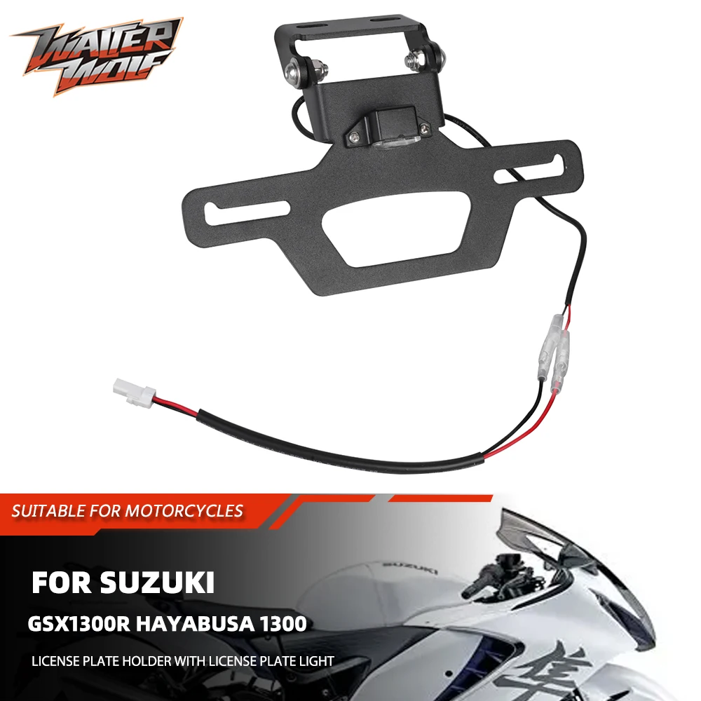 

GSX1300 License Plate Holder For SUZUKI GSX 1300R HAYABUSA Tail Tidy Motorcycle Fender Eliminator LED Light Rear Bracket Support