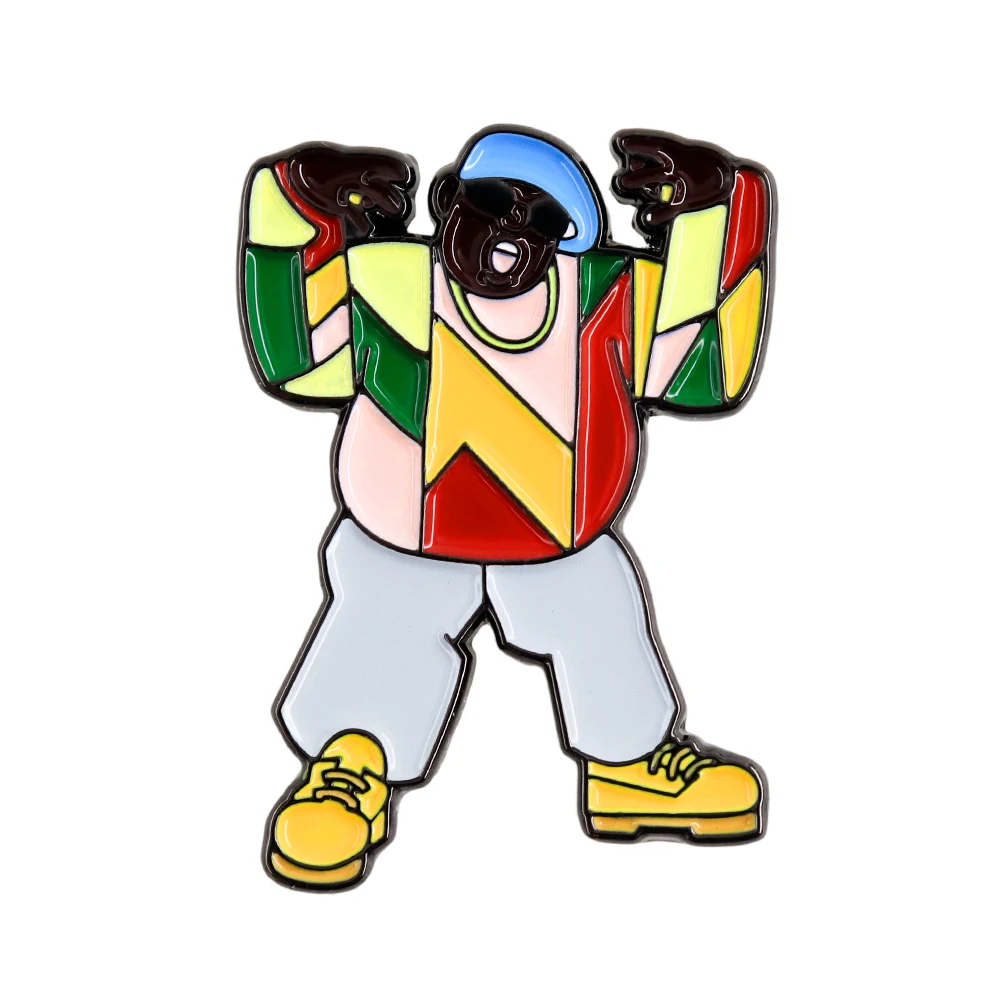 The Notorious B.I.G. King Pin Biggie Smalls Hiphop Music Rapper Legend Enamel Brooch Badge Colorful Art Juicy Fans Gift Accessor
