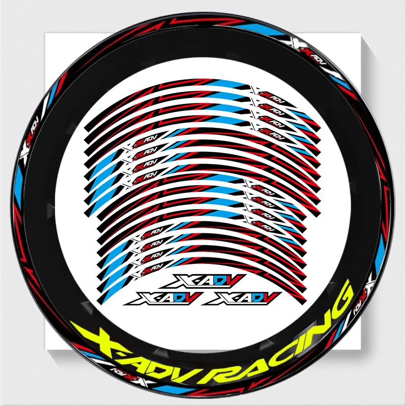 For HONDA X-ADV XADV750 Reflective Motorcycle Accessories Wheel Tire Modification Sticker Hub Decals Rim Stripe Tape Waterproof