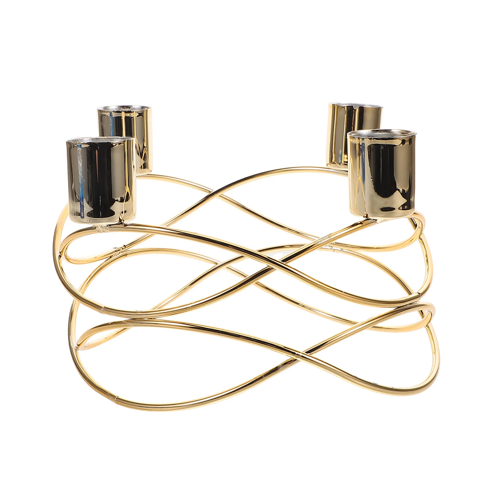 

Elegant Gold Iron Candlestick Holder for Wedding Decor Table Centerpiece Vintage Holders Home Celebration Decor