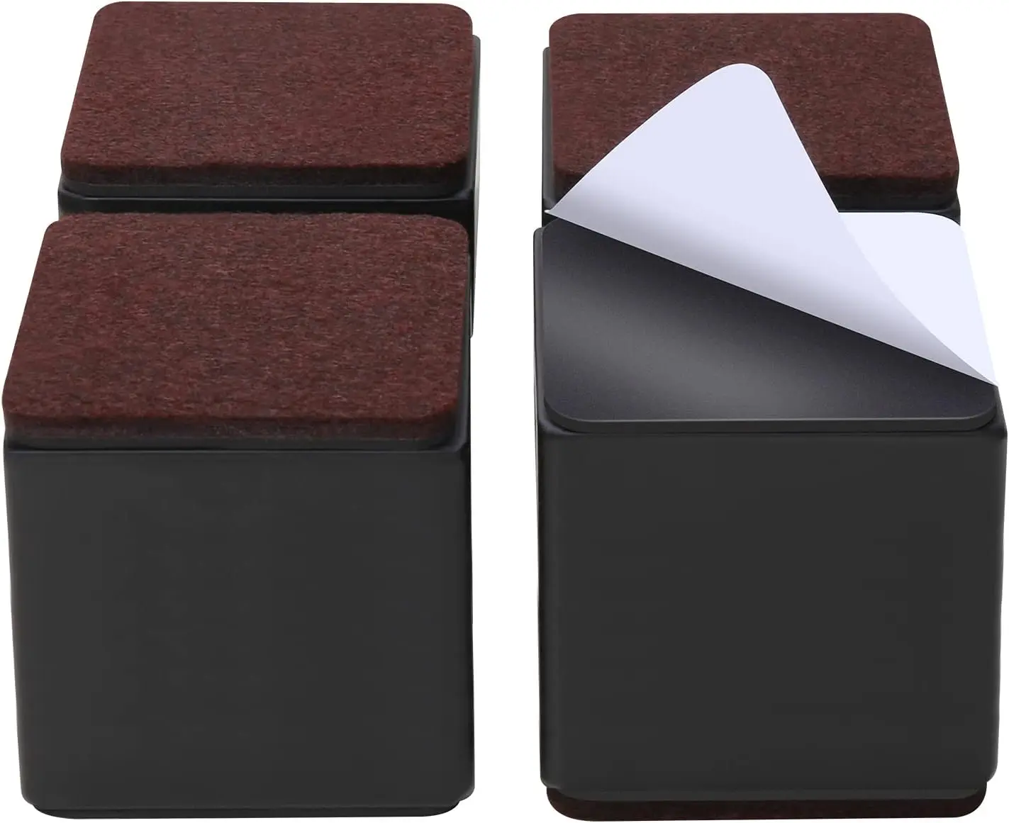 

3 Inch Bed and Furniture Risers, Heavy Duty Square Sofa Tables Couch Chair Risers, Width 2.4-Adds 3 Height, Supports 2