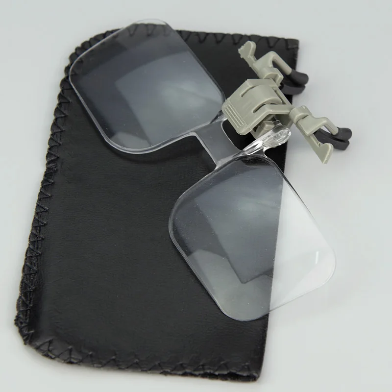 

2pcs Clip On Flip Up 2x Magnifying Reading Glasses Spectacles Magnifier Loupe Lenses