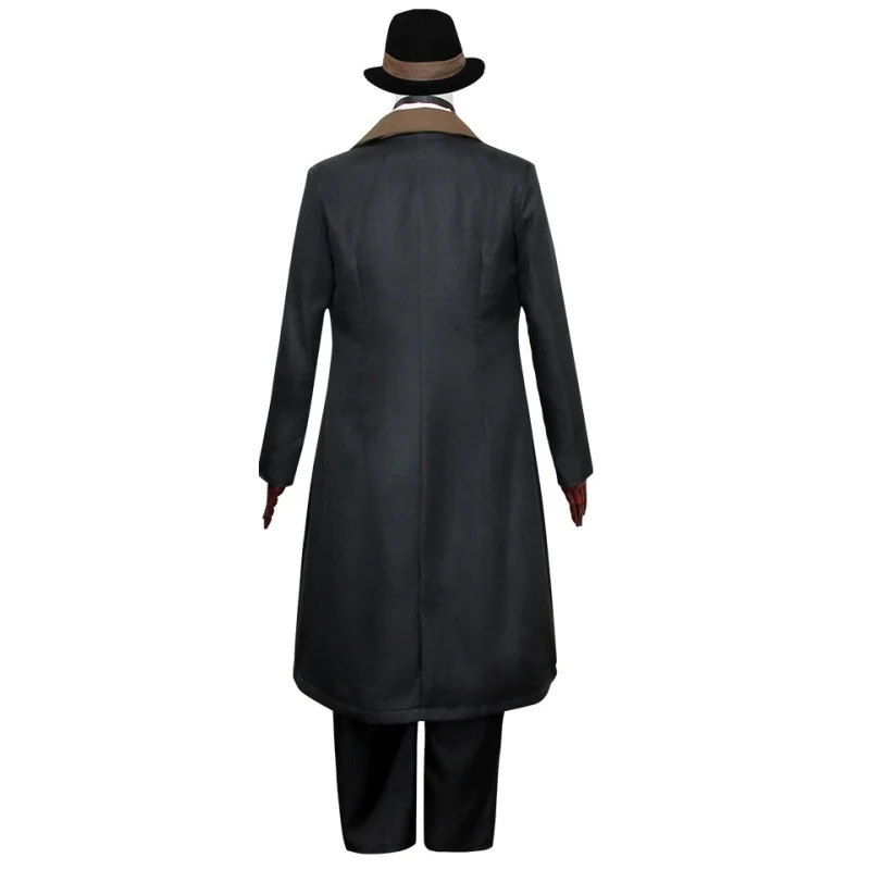 Anime Bungou Stray Dogs Nakahara Chuuya Cosplay  Costumes Jacket Full Set with Hat Gloves  Anime Clothes Wig Halloween Party view 4