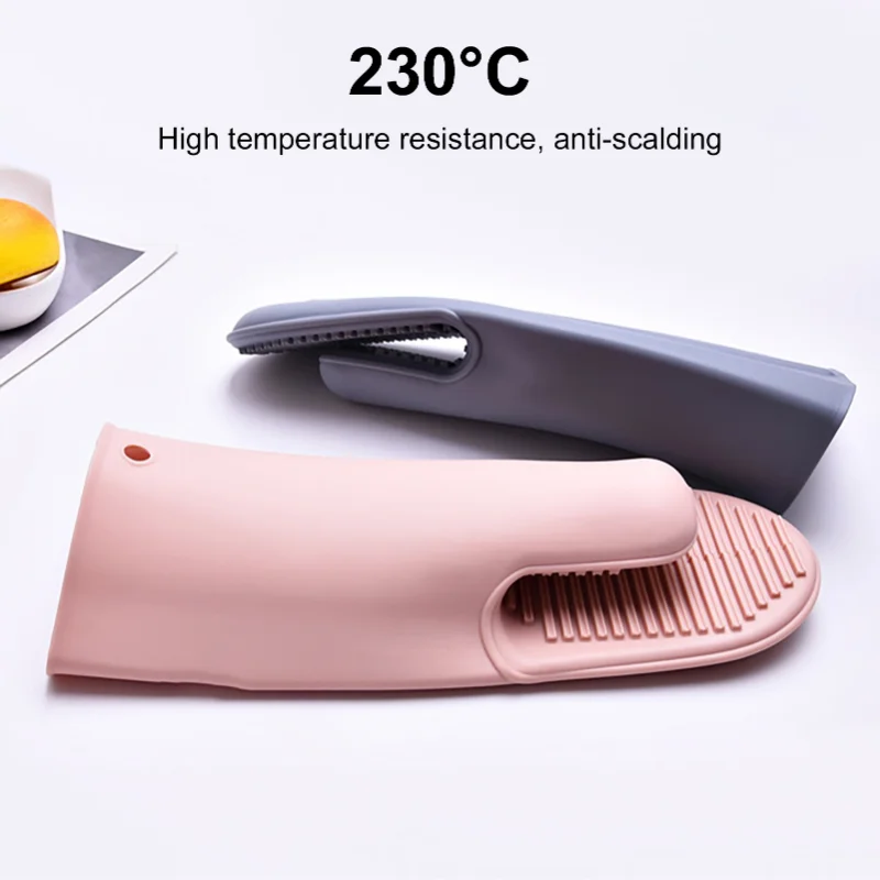 

Silicone Heat Resistant Gloves Insulation Non-slip Kitchen Microwave BBQ Cook Tools Mittens Oven Glove Pot Holder Baking Mitts