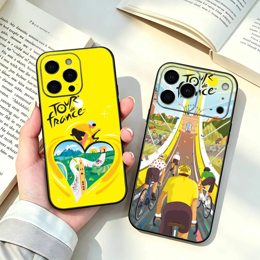 life movement Bike Tour de France Phone Case For iPhone 17, 16,15,14,13,12,11 Plus,Pro Max, Others Soft Black Cover