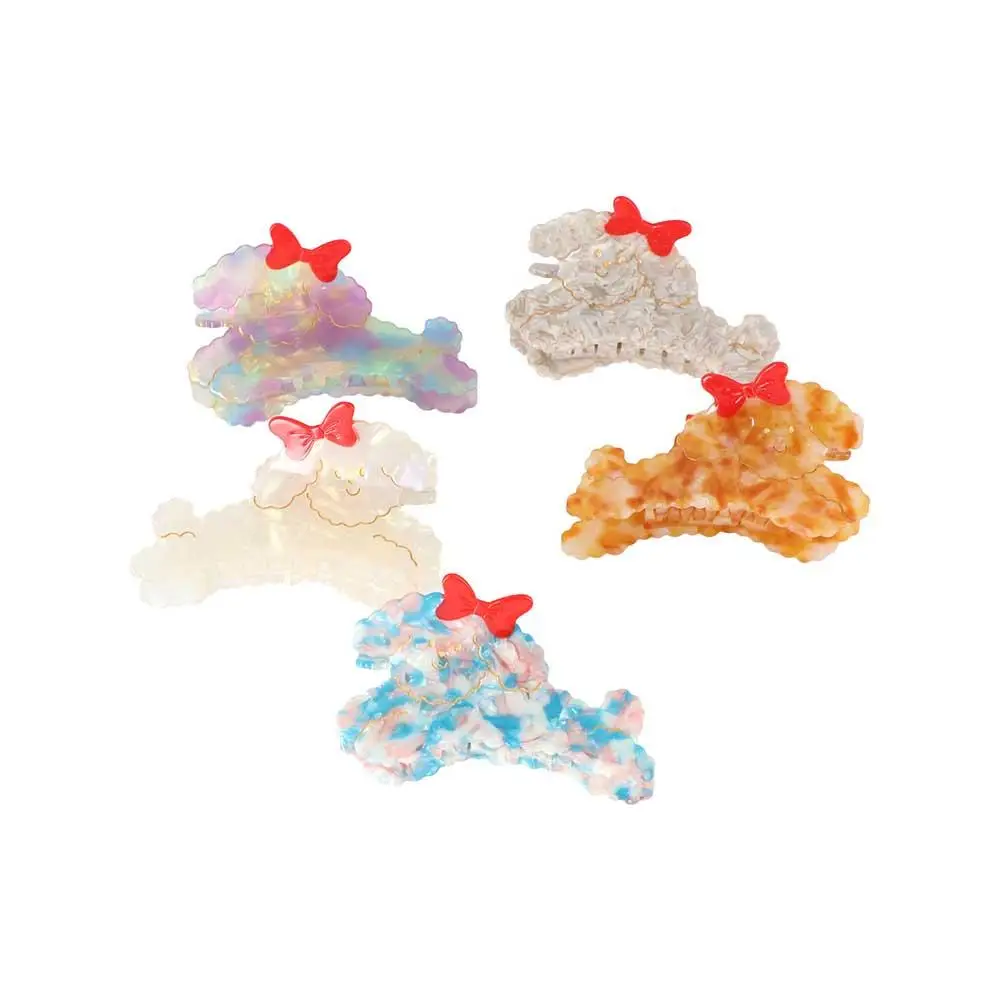 

New Hair Catch Bow For Girls Poodle Dog Acetate Hair Clips Ponytail Holder Animal Hair Claws Women Hairgrips Korean Shark Clip