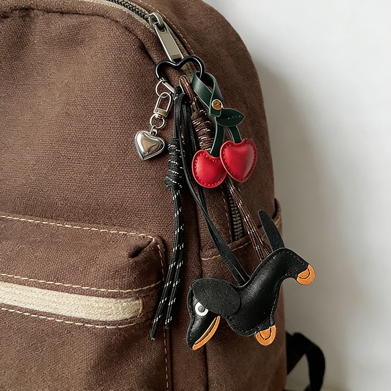 Dackel Taschenketten Damen Taschendekorationen Taschenanhänger Handtaschenzubehör Modetaschen Seile Hängendes Lanyard Handtaschenanhänger – Detail 3
