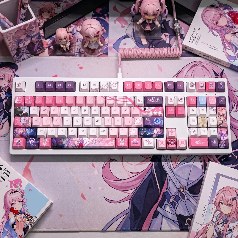 Wuthering Waves Denia Game Theme Keycaps 120 Key Cherry Profile Pbt Mechanical Keyboard Cartoon Collection Festival Gift Keycaps