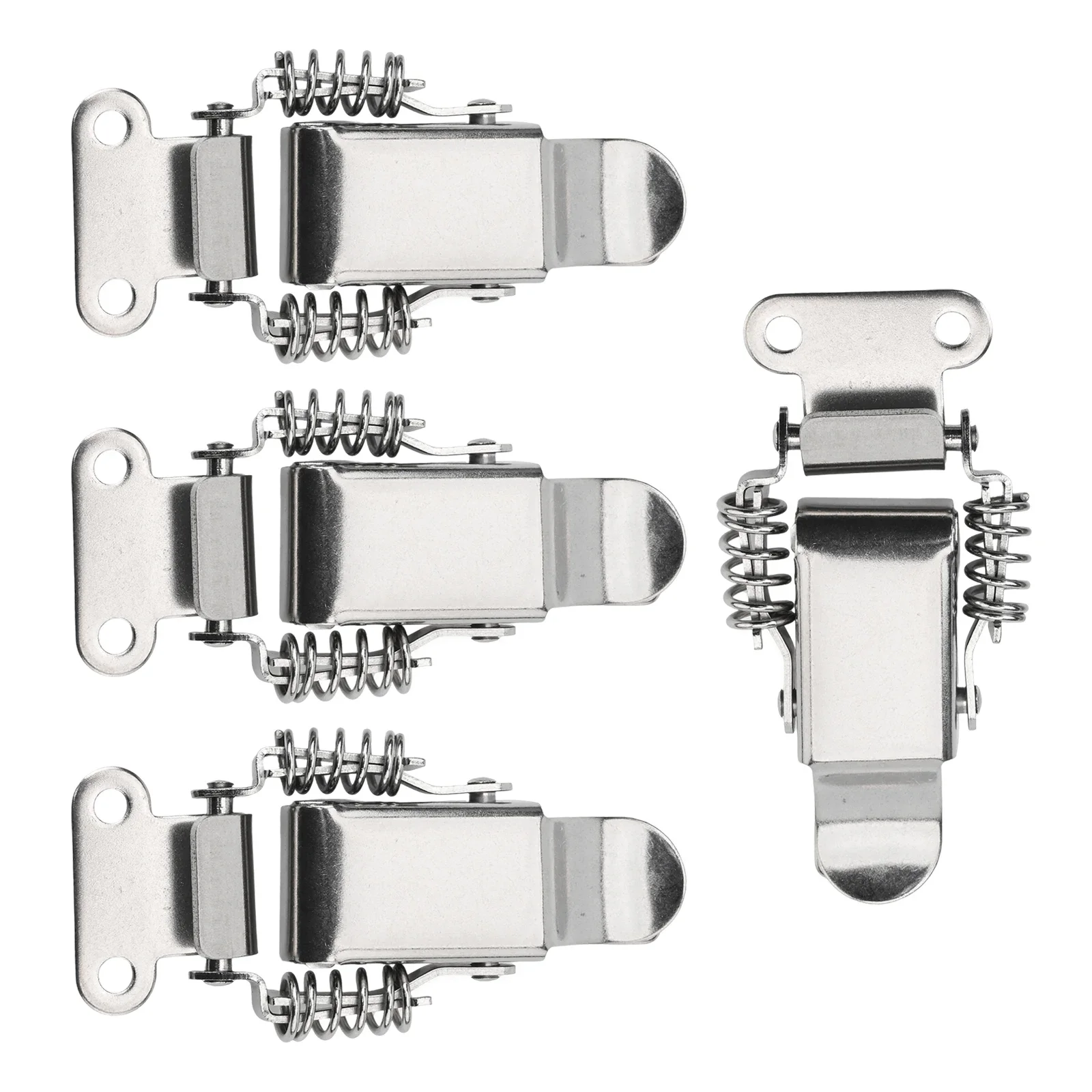 

4pcs Tool Box Buckle Hook Lock Stainless Steel Spring Loaded Draw Toggle Latch Clamp Clip Hasp Latch Catch Clasp Hardware