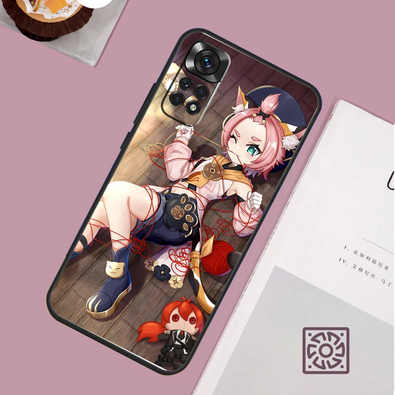 Diona Genshin Impact Phone Case For Redmi Note 13 Pro 12 11 10 9 8 Pro 9S 10S 11S 12S 10A 9C 10C 12C 13C Cover