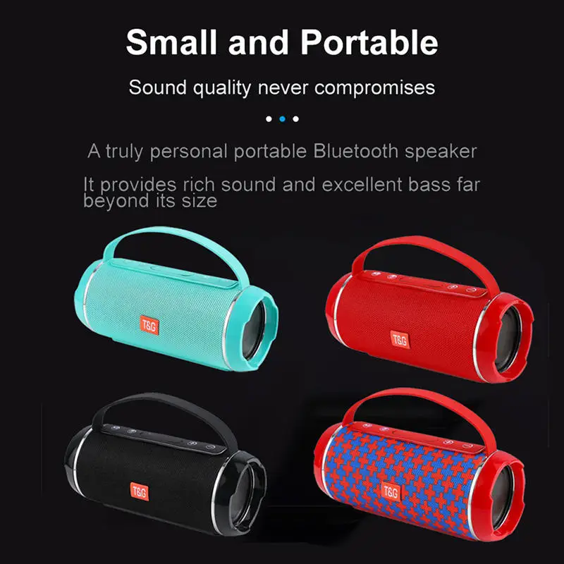 Bluetooth Speaker TG116c TWS Wireless Powerful Box Portable Outdoor Speakers Subwoofer 3D Stereo Sound HandsFree Call Waterproof