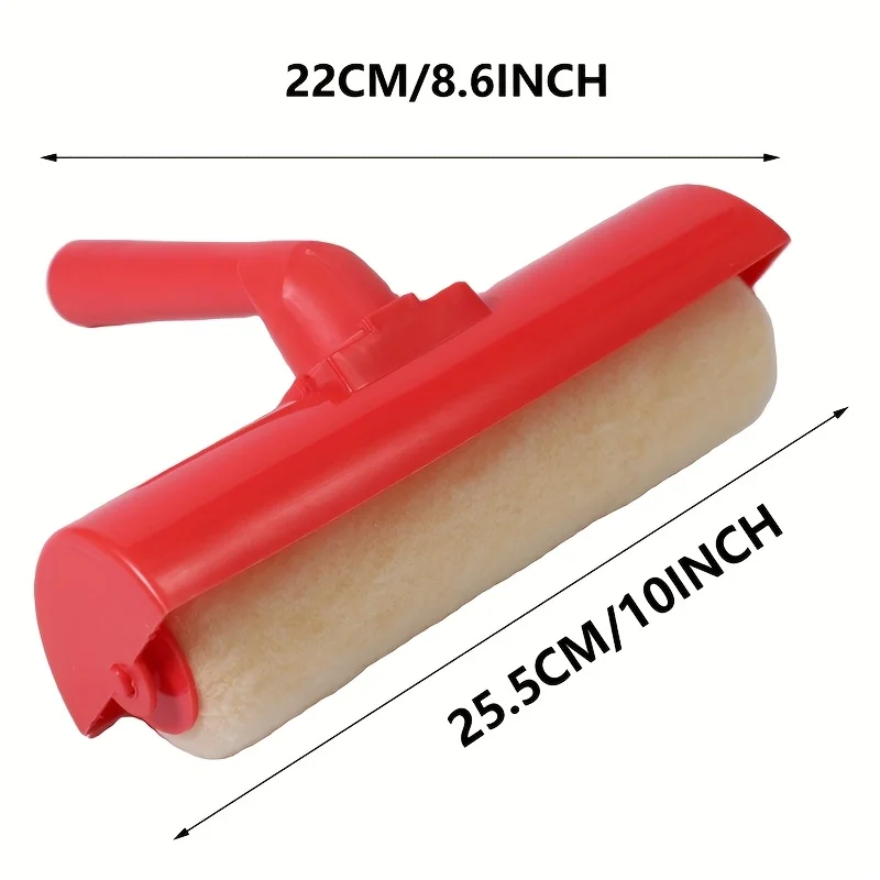 A 9-Inch Paint Roller Splash Guard Brush with an 8-Angle Adjustable Handle Locks in Splatters