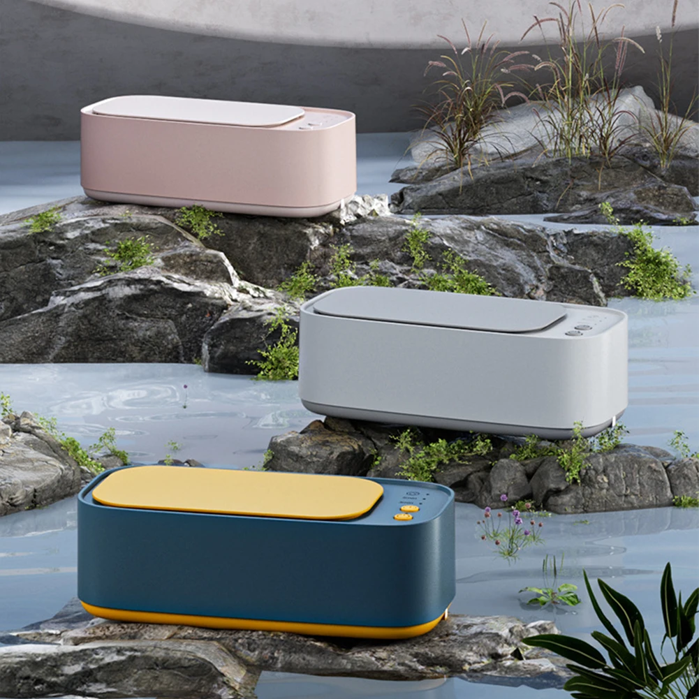 Ultrasonic Jewelry Cleaner Machine 3 Gear 360 Degree Cleaning Machine Multi Function for Eyeglass/Braces/Comb/Razor/Makeup Brush