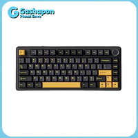 AULA F75 75 Percent Wireless Mechanical Keyboard 80 Keys Hot Swappable Gasket Mount Bluetooth 5 0 2 4G Wired PBT Keycaps for Mac