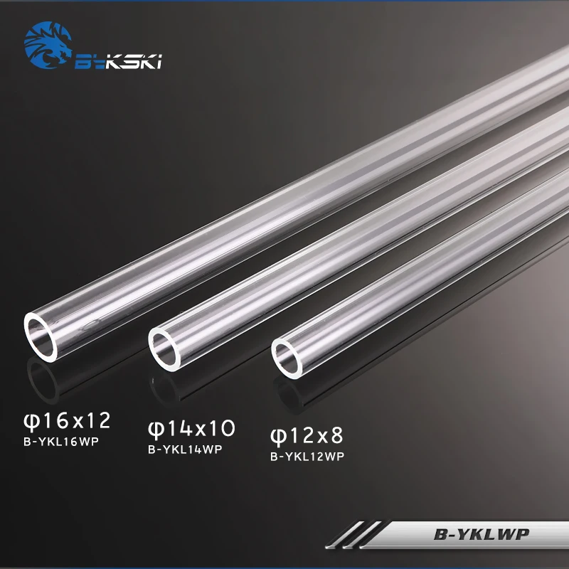 BYKSKI PMMA / PETG tubo rigido (OD12mm/OD14mm / OD16mm ) + 2mm spessore + 50cm lunghezza tubo rigido trasparente 2 pz/lotto