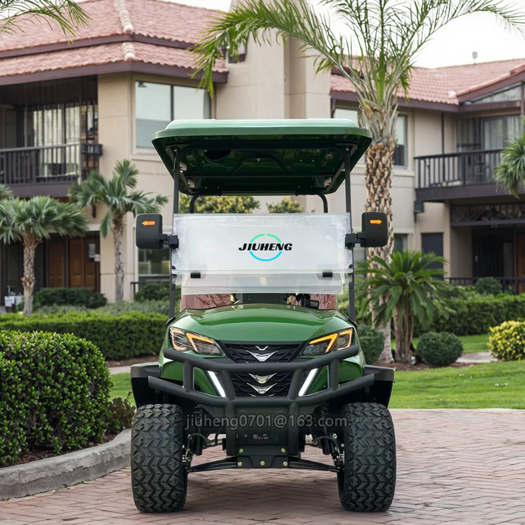 4 Seater Electric Golf Cart with Cup Holder and Storage Basket Utility Vehicle for Resort Community Travel