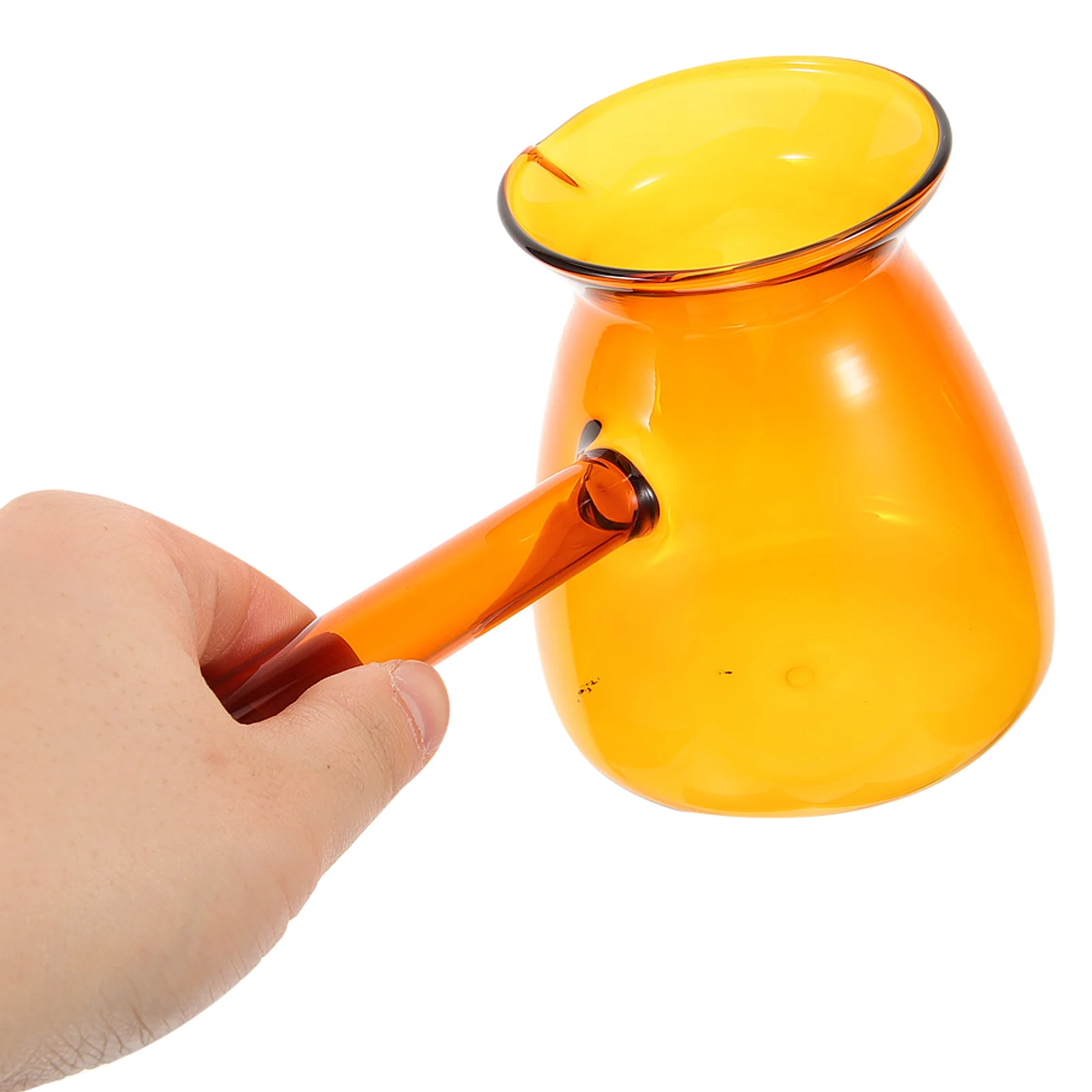 

High Borosilicate Glass Coffee Pot Side Handle Versatile Kettle Milk Warmer Tea Accessories Exquisite Craftsmanship Large