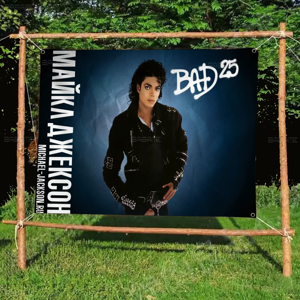 Michael Jackson Family Gatherings Outdoor Atmosphere Flags Camping Decorations Banners