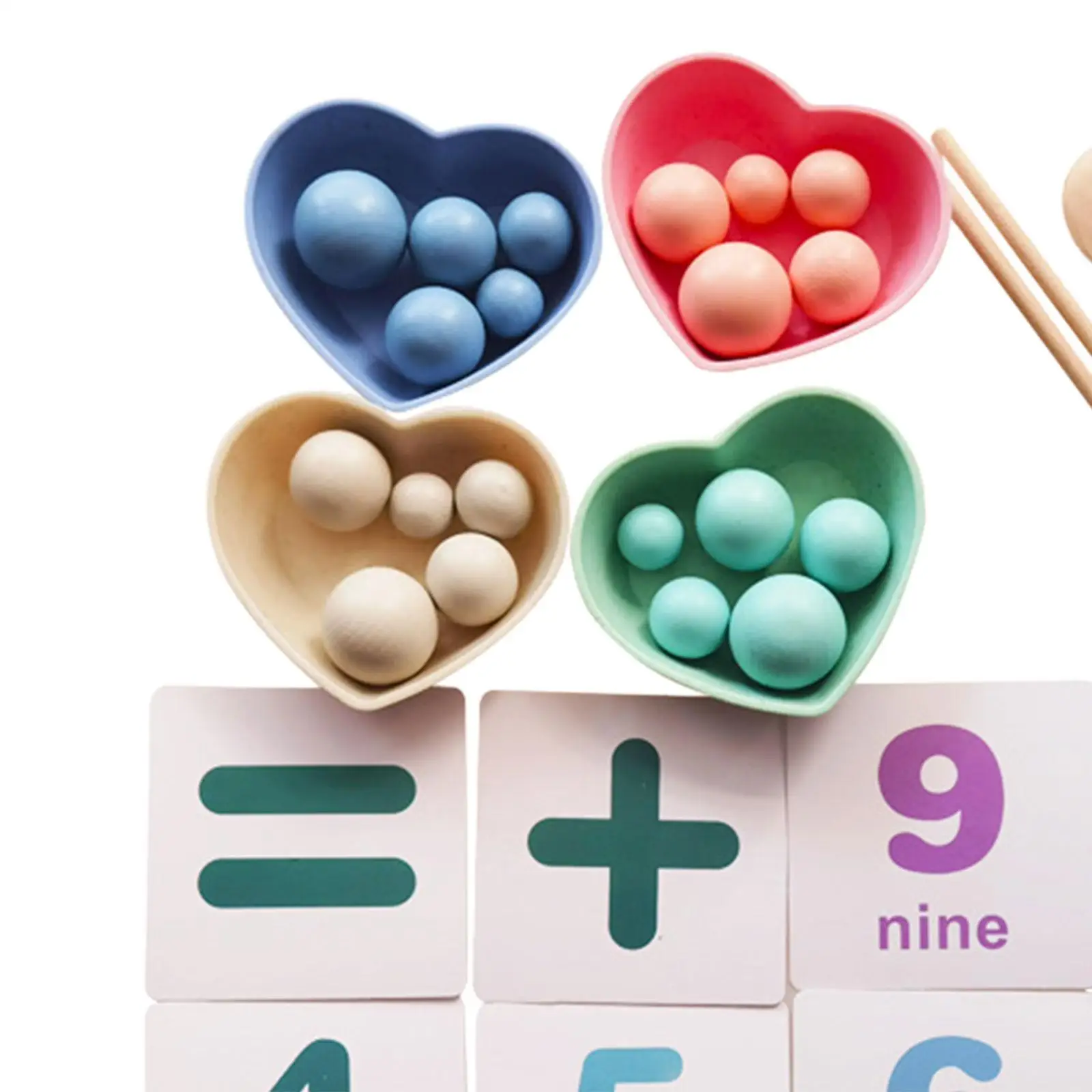 Wiskundespeelgoed Fijne motoriek Wiskundevaardigheden Cognitieve Clip Kralen Matching Game voor kleuterschool Kleuters Jongens Meisjes Verjaardagscadeaus