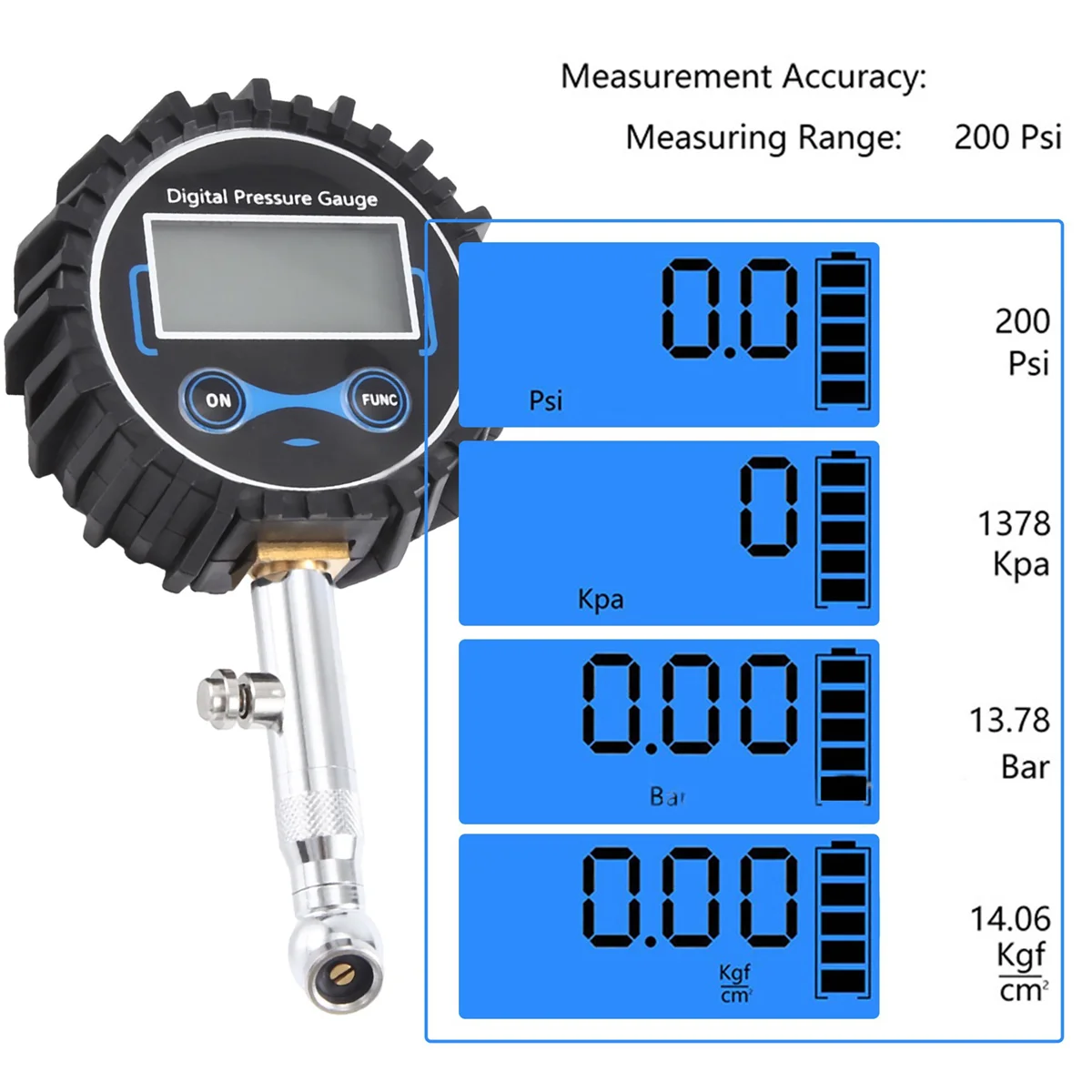 Digital Tire Pressure Gauge for Cars Tire Gauge Heavy-Duty Air Pressure Gauge, Electronic Tire Pressure Gauge