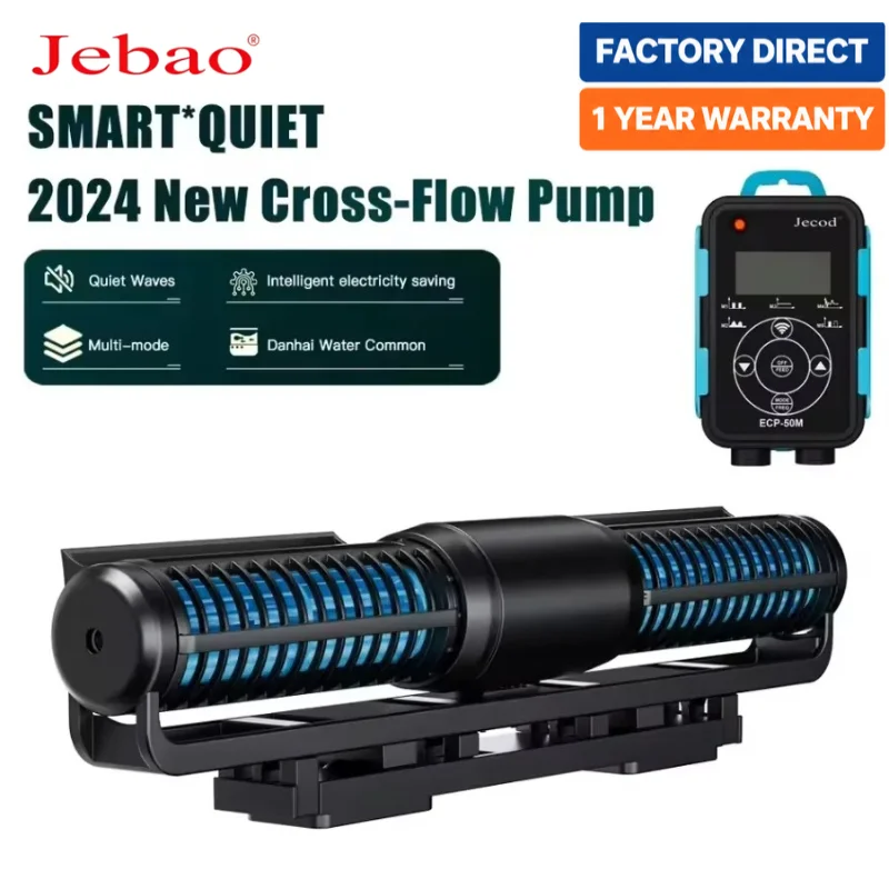 

Jebao Jecod DC24V Cross-flow Pump ECP WIFI Fish Tank Aquarium Water Pump External LCD Controller Remote Reef Tank Power Saving
