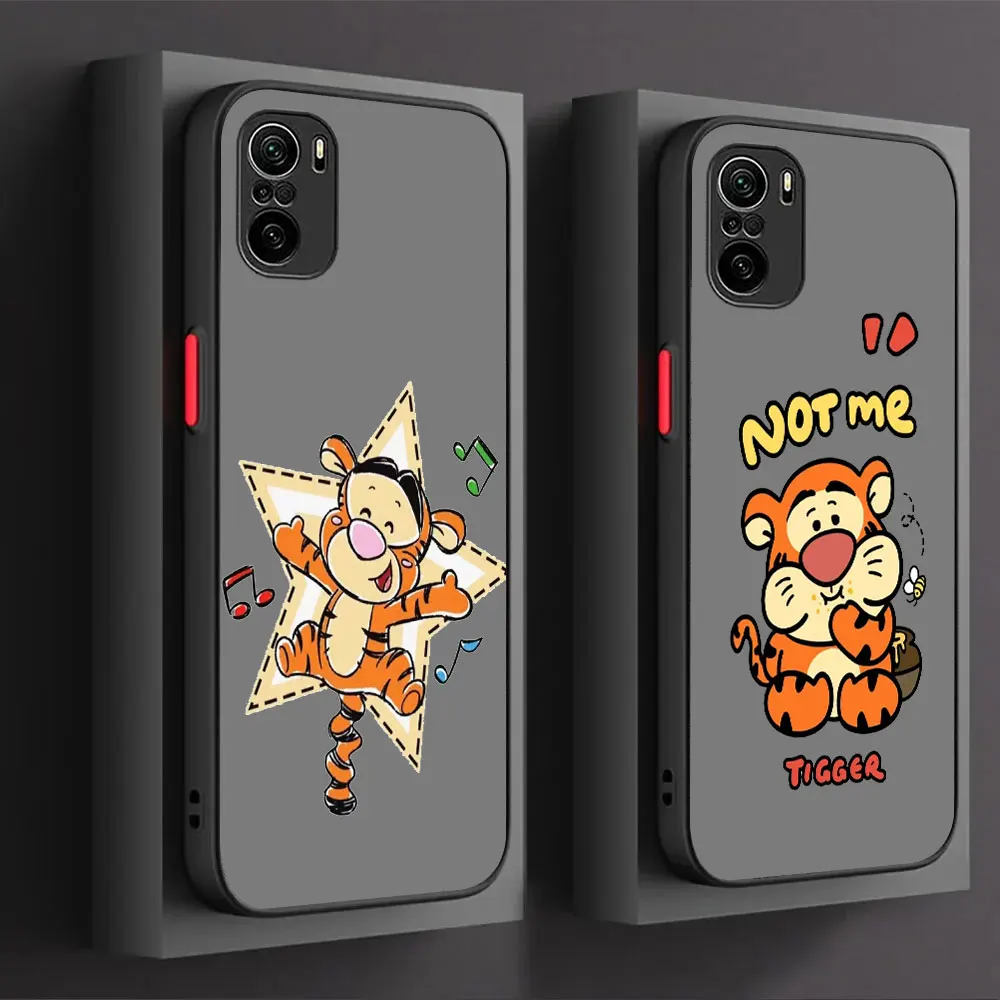 Disney's Funny Tigger Matte Phone Case For OPPO REALME C17 V5 10 3 3I  XLITE 5 5I 5S 6 6S 7 NARZO 20A PRO 5G