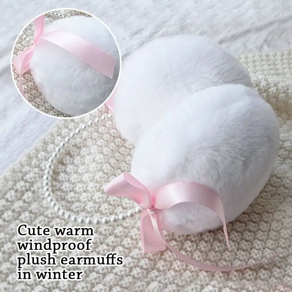 Paraorecchie caldi simpatici paraorecchie in pelliccia di peluche inverno morbido scaldino per le orecchie donna uomo Fluffy cozy Headband Ear Cover