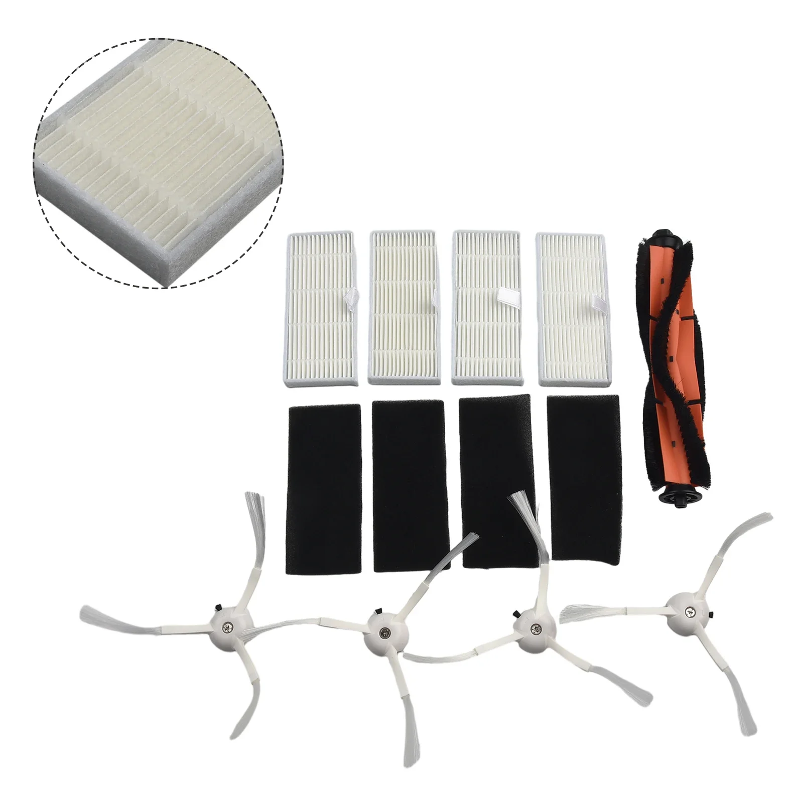 Voor Lydsto R1 / R1A / R1 Pro / S1 Robotstofzuiger Hoofd- en zijborstelfilters Stofzuigeraccessoires om te vervangen