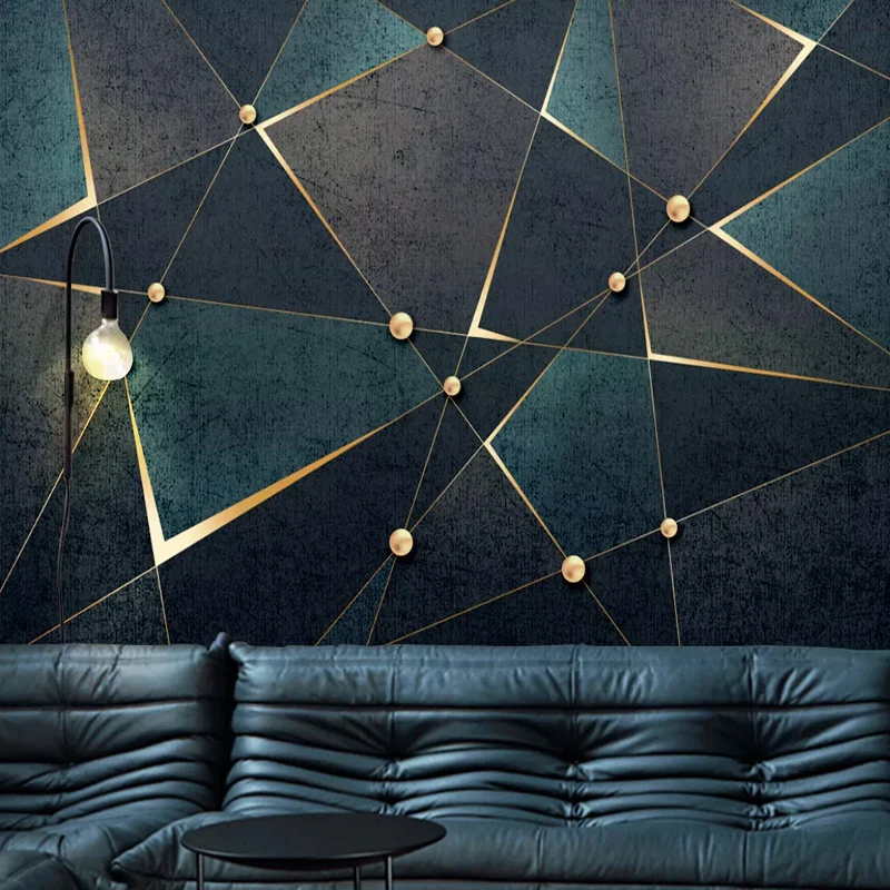 Customized products Photo Wallpaper Modern Creative Line Geometric Mural Living room TV feature wall Study Home Decor bedroom 8d