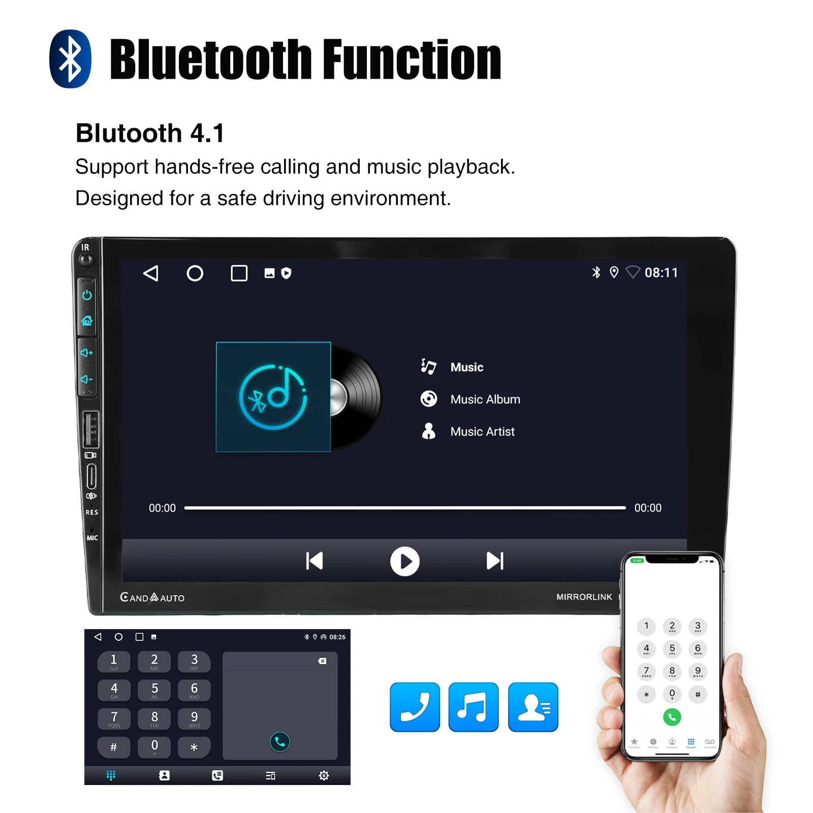 ESSGOO DAB+ 9'' Android14 32/64G Für Nissan Qashqai J10 2006-2013 Carplay Autoradio RDS GPS Navi WIFI BT USB Typ-C – Detail 8