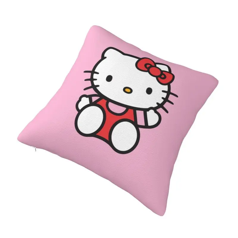 Custom Luxury Hello Kitty Anime Cushion Covers 45x45cm Velvet Throw Pillow for Car Square Pillowcase