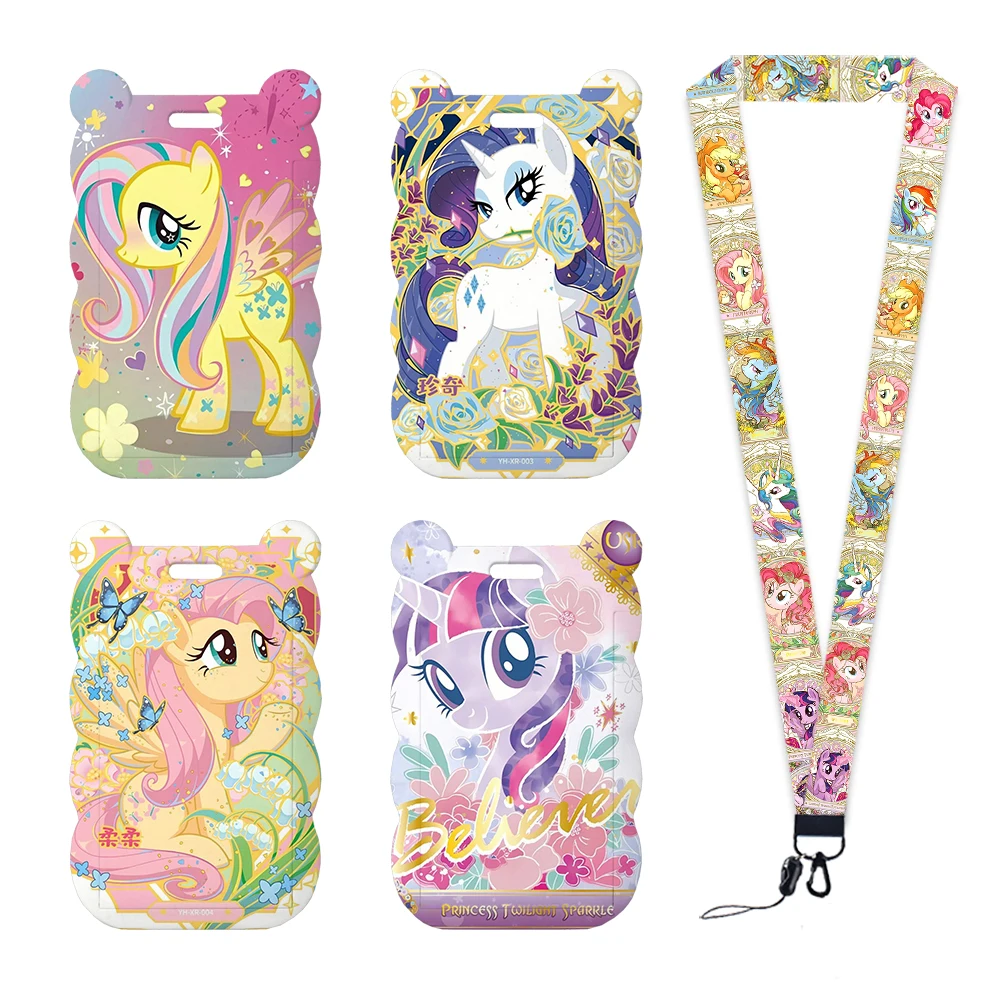 

Cartoon My Little Pony Kids Student Bus Card Long Neck Lanyard ABS Material Hard Plastic ID Card Holder Lanyards