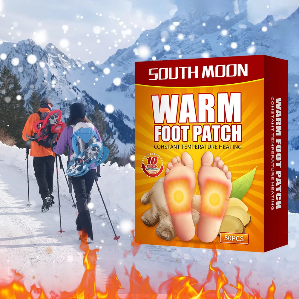 

50 шт. теплая нашивка для ног, самоклеящиеся грелки без запаха, горячие стельки, до 10 часов нагрева, многофункциональные грелки для ног на зиму