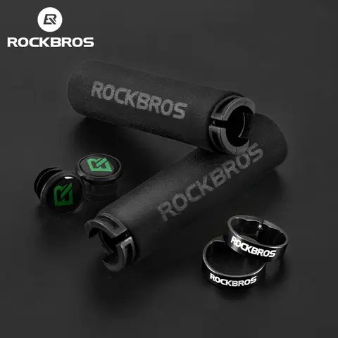 ROCKBROS Cycling Grips Anti-skid Shockproof Sponge Handlebar Grips MTB Road Bike Grips Ultraight Cycling Handlebars