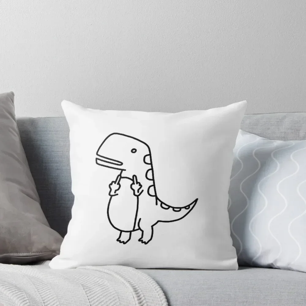 

Middle Finger t-rex Dinosaur Throw Pillow Cushions Cover Sofa Decorative Covers Christmas Covers pillow