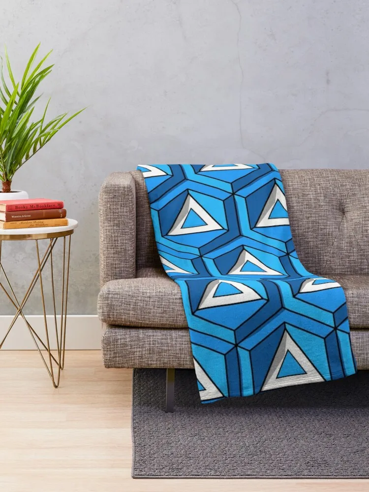 Isometric - Cubes - Wallpaper - 0046 Throw Blanket anime for babies Blankets