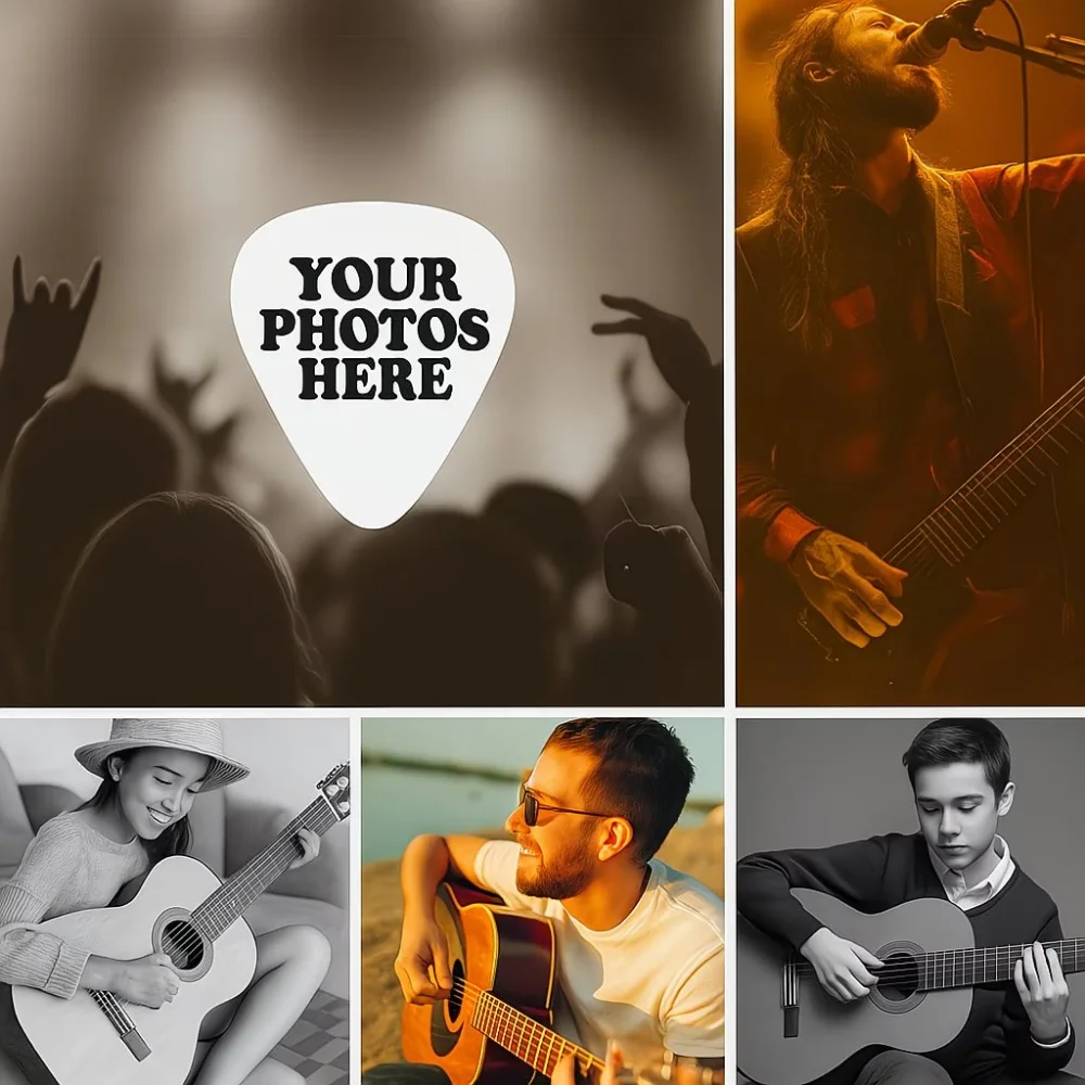 

Private customization Guitar Picks Professional Bass Ukelele Guitar Picks Pendant Personalized Photo Custom Pendant Musical Gift