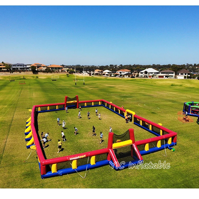 Maßgeschneiderte Mega Sports Arena für den Außenbereich, luftdichter Fußballplatz, Stoßstangenballplatz, aufblasbares Fußballplatz für Mieten und Veranstaltungen