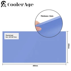New 7.0 W/mK GPU CPU Heatsink Cooling Conductive Silicone Pad 200mm*400mm Thermal Pad high quality термопрокладка