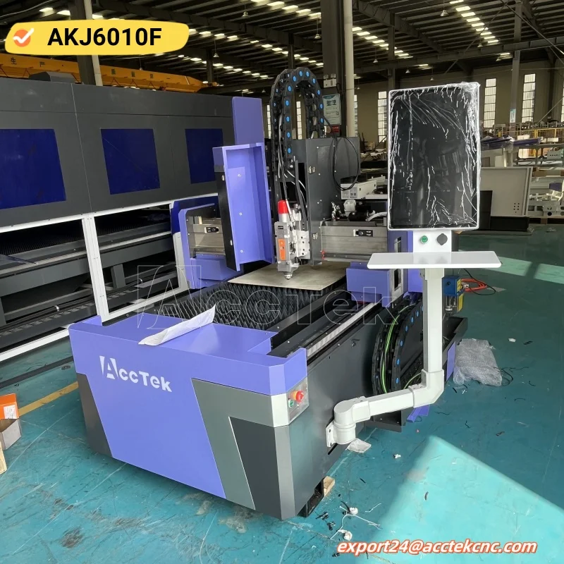 Taglierina per metallo laser a fibra di vendita calda per piccole imprese 6010 600 * 1000mm Mini macchina da taglio laser a fibra CNC per metallo in acciaio